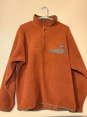 Patagonia Synchilla Rust Orange Snap-T Fleece Pullover